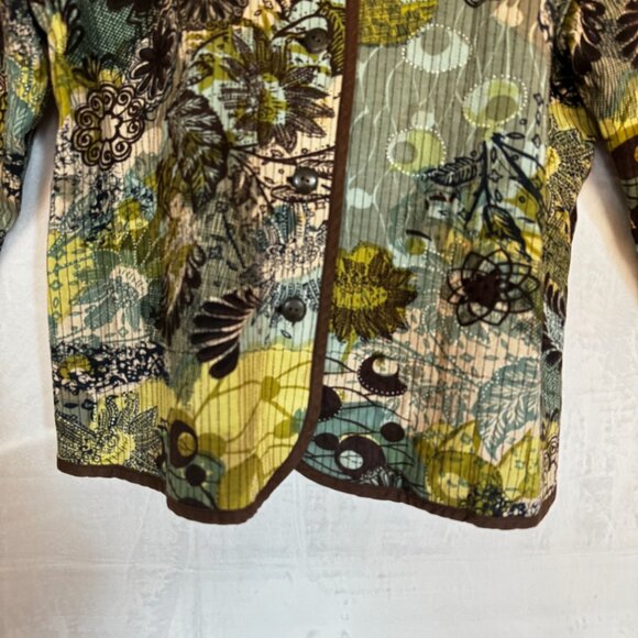 Multiples Women's Reversible Size 1X Open Front Light Weight Mid Length Jacket - Picture 7 of 16